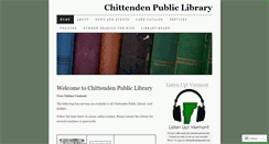 Desktop Screenshot of chittendenpubliclibrary.com