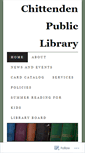 Mobile Screenshot of chittendenpubliclibrary.com