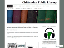 Tablet Screenshot of chittendenpubliclibrary.com